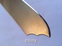 Large Sterling Kings Pattern Ice Cream Knife with Gilt Blade no monogram