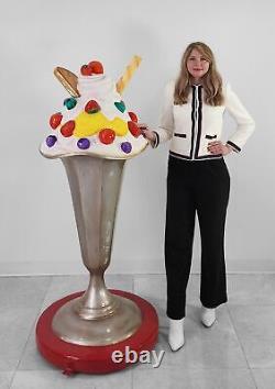 Large Sundae Ice cream Statue on Stand 5.5FT Indoor Outdoor