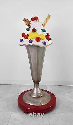 Large Sundae Ice cream Statue on Stand 5.5FT Indoor Outdoor