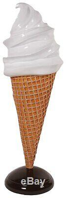 Large Vanilla Ice cream Cone Statue Display 6FT -Soft Serve Ice Cream Statue