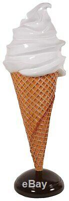 Large Vanilla Ice cream Cone Statue Display 6FT -Soft Serve Ice Cream Statue