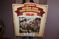 Large Vintage 1950's Borden's Elsie Cow Dairy Milk Ice Cream 2 Sided 30 Sign