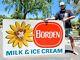 Large Vintage Borden's Milk & Ice Cream Elsie The Cow Gas Oil 80 Metal Sign NOS