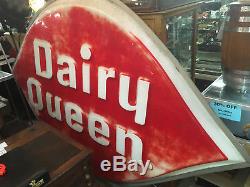 Large Vintage Dairy Queen Ice Cream Drive-in Plastic One Sided Sign 117 X 74