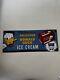 Large Vintage Donald Duck Ice Cream 20 Porcelain Gas Pump Advertising Sign