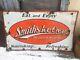 Large Vintage Porcelain Smith's Ice Cream Advertising Store Sign