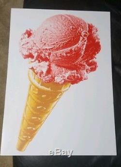 Large Vintage Sealtest Ice Cream Cone Sign Display Tin Tacker Sign Dairy Product