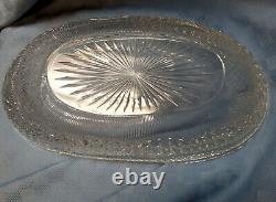 Large Vintage Signed Rare LIBBEY RADIANT PATTERN GLASS ICE CREAM BOWL c. 1920