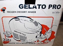 Lello Gelato Pro Model 4090 Pro 2 Quart Ice Cream Maker NICE LARGE NEW