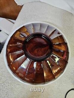 Light Amethyst Northwood Carnival Glass Peacock & urn Large Bowl/Ice Cream Bowl