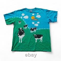 Liquid Blue Ben & Jerry Vintage 90s Y2K Ice Cream T-Shirt Men's Extra Large (XL)