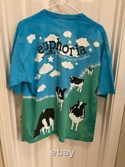 Liquid Blue Vtg Ben and Jerry's Euphoria XL Tie Dye T-shirt Woody Jackson AOP