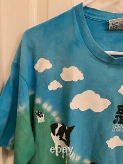 Liquid Blue Vtg Ben and Jerry's Euphoria XL Tie Dye T-shirt Woody Jackson AOP