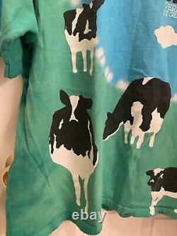 Liquid Blue Vtg Ben and Jerry's Euphoria XL Tie Dye T-shirt Woody Jackson AOP