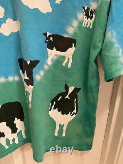 Liquid Blue Vtg Ben and Jerry's Euphoria XL Tie Dye T-shirt Woody Jackson AOP