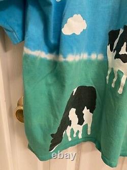 Liquid Blue Vtg Ben and Jerry's Euphoria XL Tie Dye T-shirt Woody Jackson AOP