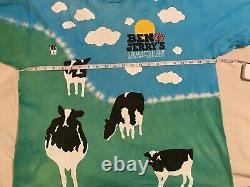 Liquid Blue Vtg Ben and Jerry's Euphoria XL Tie Dye T-shirt Woody Jackson AOP