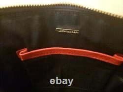 Lizzie Fortunato Jewles Red Leather and Ice Cream Navy Large Wristlet