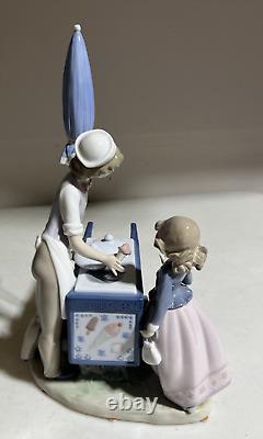 Lladro 5325 Ice Cream Vendor Boy And Girl with a Parasol Retired Figurine Mint