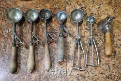 Lot Of Vintage Ice Cream Scoops Gilchrist Germany Mosteller