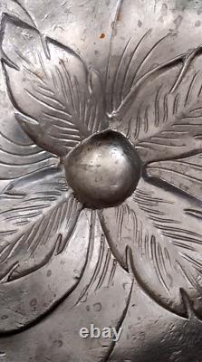 M Vintage Very Large Pewter Ice Cream Mold Flower Bloom Two Part 3 Dimensional