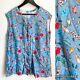 Maison Common Silk Whimsical Sleeveless Blouse Size 42 L Ice Cream Novelty Print