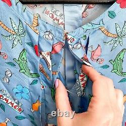 Maison Common Silk Whimsical Sleeveless Blouse Size 42 L Ice Cream Novelty Print