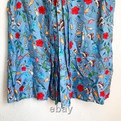 Maison Common Silk Whimsical Sleeveless Blouse Size 42 L Ice Cream Novelty Print