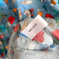 Maison Common Silk Whimsical Sleeveless Blouse Size 42 L Ice Cream Novelty Print
