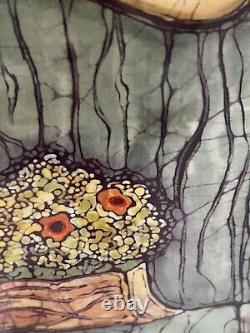 Marty Gottesman Large Batik Art Afternoon Ice Cream Parlor, Signed, Framed