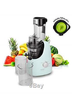 Masticating Juicer Extractor with Ice Cream Maker Function Large Chute Slow Cold