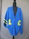 Men's Ice Cream Blue Varsity Cardigan Letterman Size XL Awesome Condition