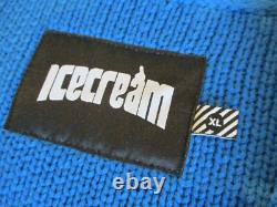 Men's Ice Cream Blue Varsity Cardigan Letterman Size XL Awesome Condition