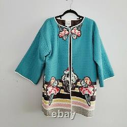 Michael Vollbracht Very Vollbracht Ice Cream RARE Quilted Kimono Women's Size L