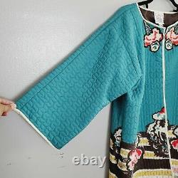 Michael Vollbracht Very Vollbracht Ice Cream RARE Quilted Kimono Women's Size L