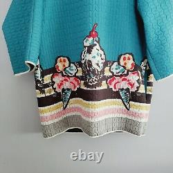 Michael Vollbracht Very Vollbracht Ice Cream RARE Quilted Kimono Women's Size L