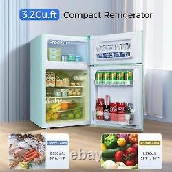 Mini Fridge with Freezer, 3.2 Cu. Ft, Adjustable Temperature