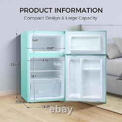 Mini Fridge with Freezer, 3.2 Cu. Ft, Adjustable Temperature