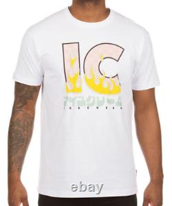 NEW! Ice Cream Flame On Shirt (White) Large L Fast Shipping! (Yellow Pink)