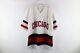 NOS Vintage 90s Mens XL Chicago Bulls Basketball Spell Out Hockey Jersey White