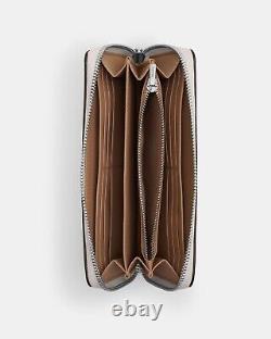 NWT Coach CU382 Long Zip Around Wallet Boardwalk Graphic w Ice Cream Print Chalk