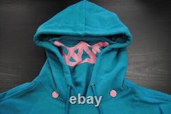 New Men's Icecream 421-8306 Overlap Pullover Hoodie Biscay Bay Aqua Blue Pink