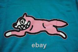 New Men's Icecream 421-8306 Overlap Pullover Hoodie Biscay Bay Aqua Blue Pink