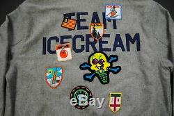 New Men's Icecream 491-9401 Copper Varsity Jacket Heather Grey