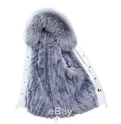 New Winter Long Parka Warm Jackets Women Large Raccoon Fur Collar & Lined Coat