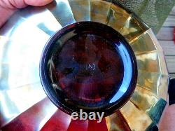 Northwood Amethyst Large 10 Peacock And Urn Ice Cream Shaped Bowl
