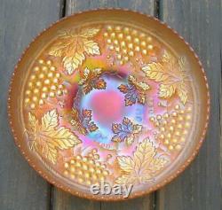 Northwood Grape & Cable Marigold Carnival Glass Large Ice Cream Bowl