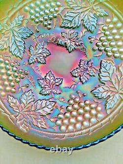 Northwood Large 10 1/2 ice cream shape Master Bowl In Green-Carnival Glass