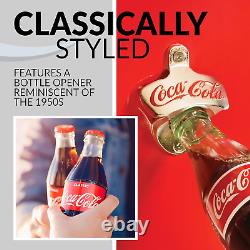 Nostalgia Coca-Cola Refrigerator with Freezer, 3.2 Cu. Ft, Adjustable Temperatu