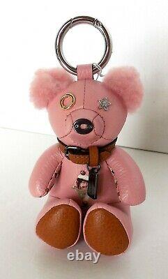 Nwt Coach F26574 Pink Ice Cream Sundae Bear Charm Key Chain